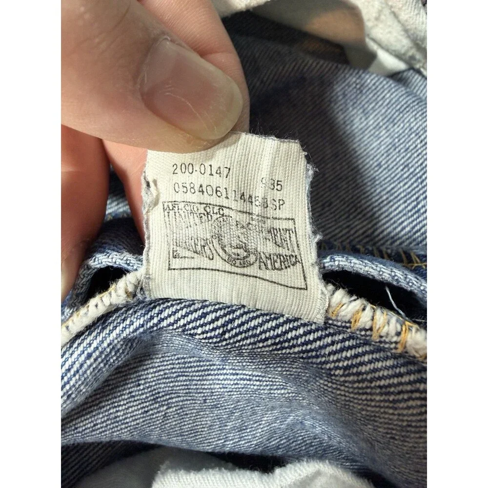 Vintage 80s Lee Riders Jeans Mens 38x34 (Fits 36w) Straight Denim USA MADE UNION